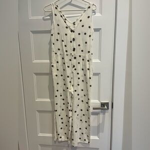 JUMPSUIT Off White Polka Dot